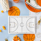 BBL1038 - Basketball Shaped Paper Cocktail Napkin