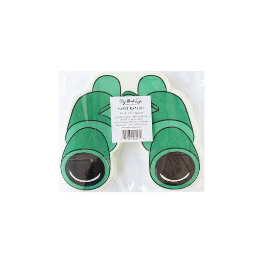 SAF939 -  Safari Binoculars Shaped Paper Dinner Napkin