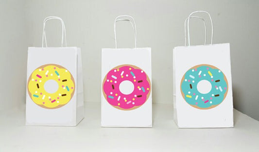 Donut Goody Bags, Donuts Party Bags, Donut Gift Bags, Donut Treat Bags, Donut Goodie Bags, Donut Birthday, Donut Party, Donut Favors