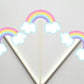 Rainbow Cupcake Toppers, Rainbow Baby Shower, Rainbow Birthday, Cupcake , Pastel Rainbow Cupcake Toppers