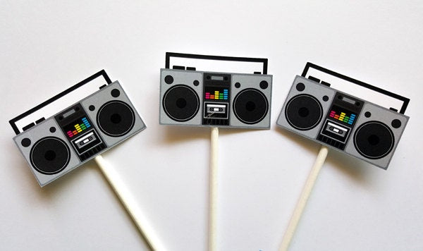 80's Party Goody Bags, Boom Box Goody Bags, 80's Favor Bags, 80's Gift Bags