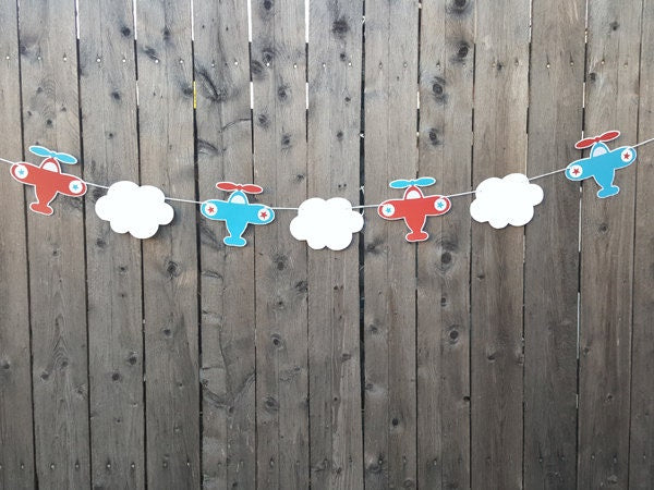 Airplane Garland, Airplane Banner, Airplane Party Garland, Airplane Baby Shower, Airplane Banner, Airplane Photo Prop (48171013P)