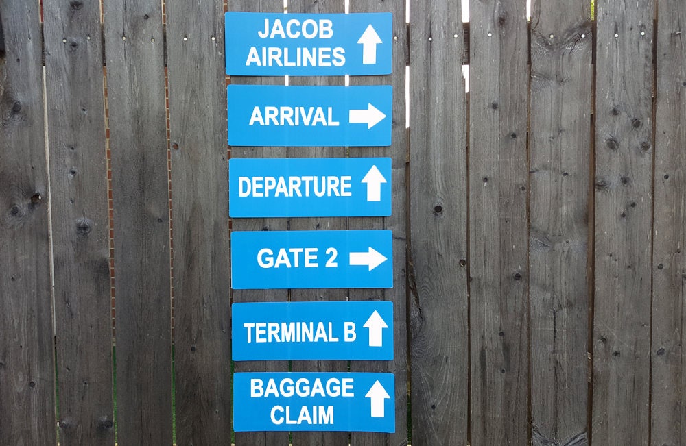 Airplane Party Signs, Airport Terminal Signs, Airplane Birthday Party, Airport Signs, Airplane Baby Shower, Airplane Decorations, Photo Prop