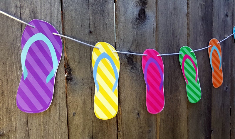Flip Flop Garland, Flip Flop Banner, Flop Flop Decorations, Photo Prop, Beach Banner, Beach Garland, Beach Wedding, Beach Banner, Summer