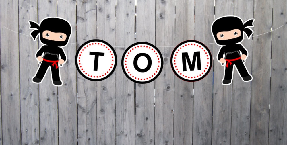 Ninja Banner, Ninja Birthday Banner, Ninja Garland, Ninja Party Banner