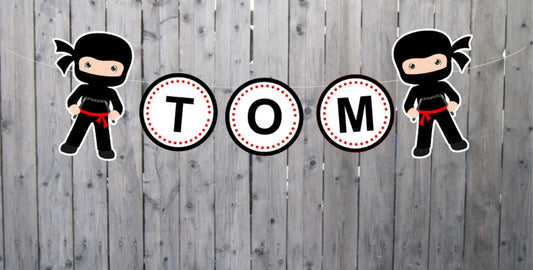 Ninja Banner, Ninja Birthday Banner, Ninja Garland, Ninja Party Banner