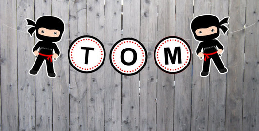 Ninja Banner, Ninja Birthday Banner, Ninja Garland, Ninja Party Banner