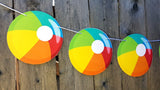 Beach Ball Garland, Beach Ball Banner, Summer Party Banner, Beach Wedding, Photo Prop