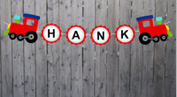 Train Banner, Train Garland, Train Birthday Banner, Train Party Banner