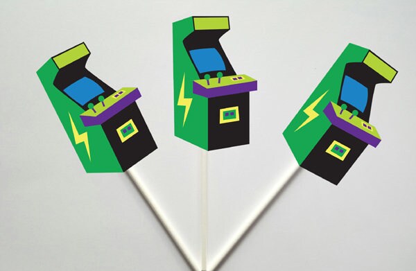 Arcade Garland, Arcade Banner, Video Game Birthday, Video Game Party, Gamer Birthday, Gamer Party, Gaming Decorations