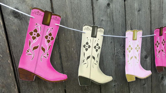 COWGIRL PARTY GARLAND - Cowgirl Boot Garland Cowgirl Boot Banner Cowgirl Garland Cowgirl Banner Cowgirl Birthday Cowgirl Cowgirl Decorations