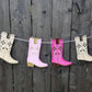 COWGIRL PARTY GARLAND - Cowgirl Boot Garland Cowgirl Boot Banner Cowgirl Garland Cowgirl Banner Cowgirl Birthday Cowgirl Cowgirl Decorations