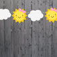 Sun Banner, Sun Garland, Little Sunshine, Sun and Clouds, Sunshine Banner, Sunshine Garland, Weather Banner, Sunshine Baby Shower Banner