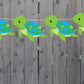 Turtle Garland, Turtle Banner, Turtle Decorations, Under the Sea Banner, Garland, Green Turtle, Baby Shower, Photo Prop