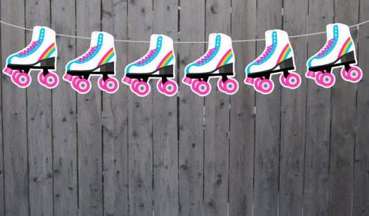 Roller Skate Garland, Roller Skate Banner, Roller Skate Party Banner, Roller Skate Decorations, Roller Skate Party Supplies, Roller Skating