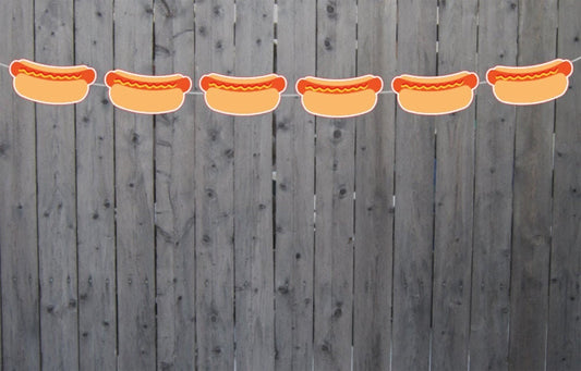 Hot Dog Garland / Hot Dog Banner, Fast Food Banner, Fast Food Garland, Photo Prop
