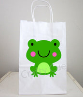 Frog Favor Bags, Frog Goody Bags, Frog Birthday Party Bags