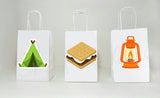 Camping Goody Bags, Camping Party Bag, S'mores Goody Bag, Camping Birthday Party, Camping Party Favor, Camping Favor Bag, S'mores Favor Bags