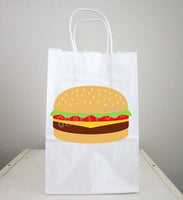 Hamburger Goody Bags, Hamburger Favor Bags, Hamburger Gift Bags, Hamburger Goodie Bags, Hamburger Party, Hamburger Birthday, Cheeseburger