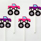 Monster Truck Garland, Monster Truck Banner, Monster Truck Party Banner, Monster Truck Party Decorations, Monster Truck Party Sign, Pink