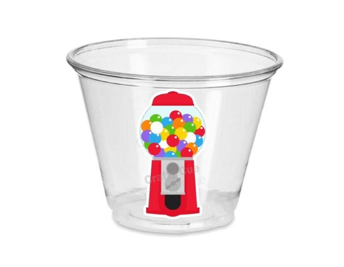 GUMBALL PARTY CUPS - Gumball Birthday Gumball Party Gum Ball Cups Candy Birthday Candy Cups Dessert Table Cups Sweets Table Cups Candy Gum