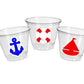 NAUTICAL PARTY CUPS - Nautical Treat Cups Nautical Birthday Nautical Party Nautical Party Favors Nautical Baby Shower Anchor Party Cups
