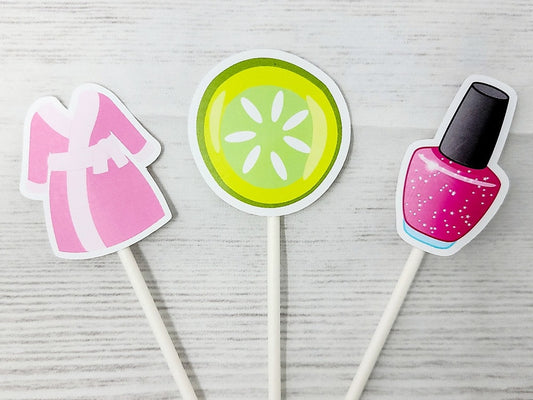 Spa Cupcake Toppers - Spa Birthday Cupcake Toppers Spa Party Cupcake Toppers Spa Party Cupcake Toppers Spa Party Decorations Spa Day Party