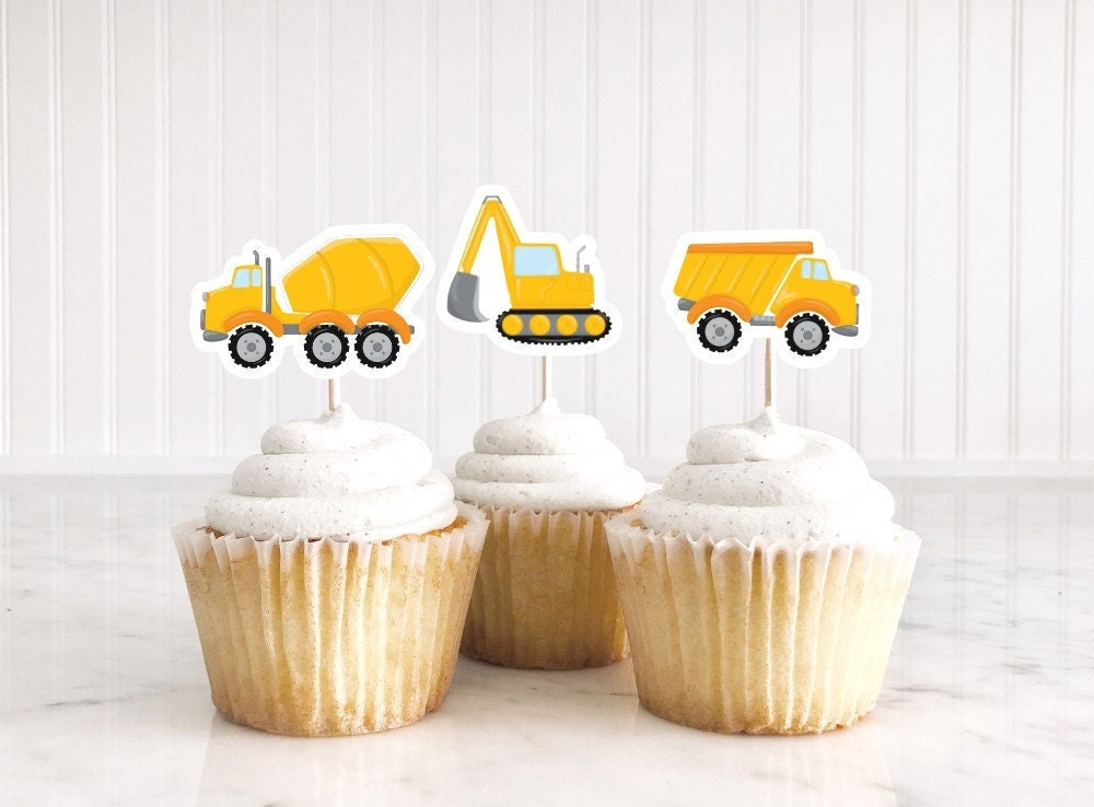 Construction Party Cupcake Toppers, Construction Party, Construction Birthday