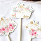 Pink and Gold Pumpkin Cupcake Toppers - Pink Little Pumpkin Cupcake Toppers Fall Party Decorations Fall Baby Shower Decorations Pink Pumpkin