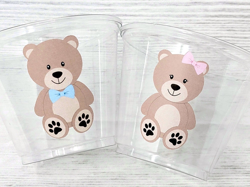 Teddy Bear Party Cups, Teddy Bear Treat Cups, Teddy Bear Birthday, Teddy Bear Party, Teddy Bear Party Favors, Teddy Bear Baby Shower