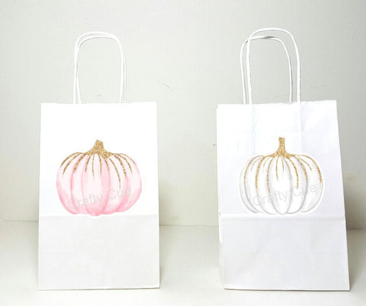 Pumpkin Goody Bags, Pumpkin Favor Bags, Pumpkin Gift Bags, Little Pumpkin Birthday, Little Pumpkin Party, Pumpkin Gift Bags, Pumpkin Decor