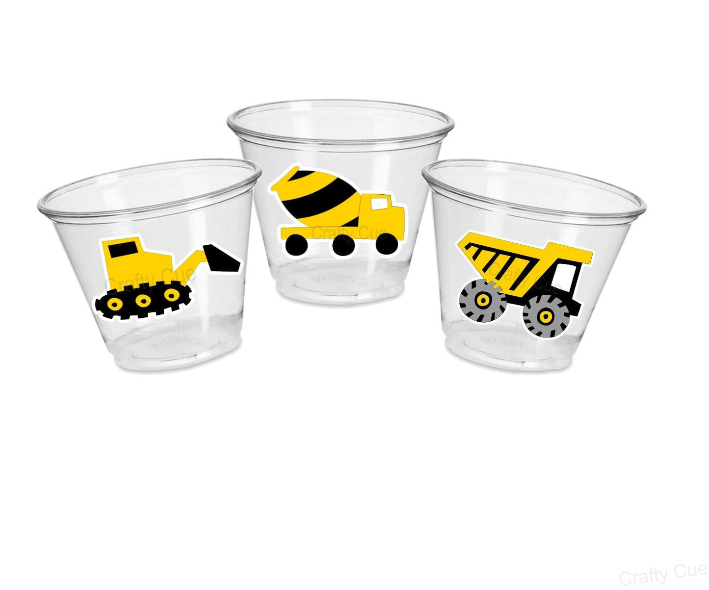 CONSTRUCTION PARTY CUPS - Construction Truck Cups Construction Birthday Construction Party Construction Decorations Dig In Cups Dump Truck