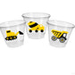 CONSTRUCTION PARTY CUPS - Construction Truck Cups Construction Birthday Construction Party Construction Decorations Dig In Cups Dump Truck