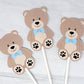 Teddy Bear Cupcake Toppers, Teddy Bear Baby Shower Decorations, Boy Baby Shower Party Supplies, Teddy Bear Cake Toppers, Teddy Bear Picks
