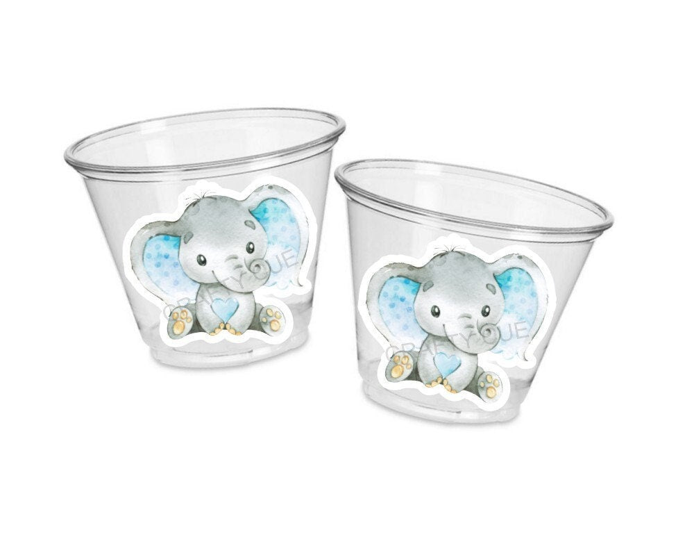 ELEPHANT PARTY CUPS- Elephant Cups Elephant Decorations Elephant Birthday Elephant Party Elephant Party Favors Elephant Baby Shower Sprinkle