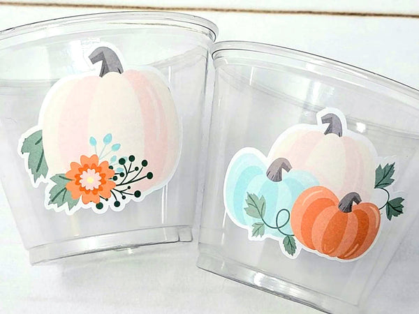 PUMPKIN PARTY CUPS - Little Pumpkin First Birthday Decoration Little Pumpkin Party Fall Baby Shower Fall Party Cups Thanksgiving Cups Little