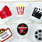 Popcorn Birthday Party cups, Movie Party favors, Popcorn Party favors, Movie party Supplies, Cinema
