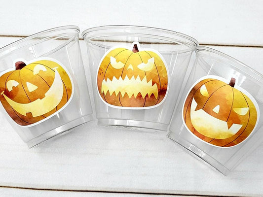 HALLOWEEN PARTY CUPS - Halloween Decorations Halloween Birthday Halloween Party Candy Cups Treat Cups Pumpkin Party Cups Jack o Lantern Cups