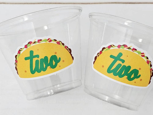 TACO PARTY CUPS - Taco Cups Taco Tuesday Cups Taco Party Taco Birthday Fiesta Party Decorations Cinco De Mayo Taco Twosday Party Taco Favors