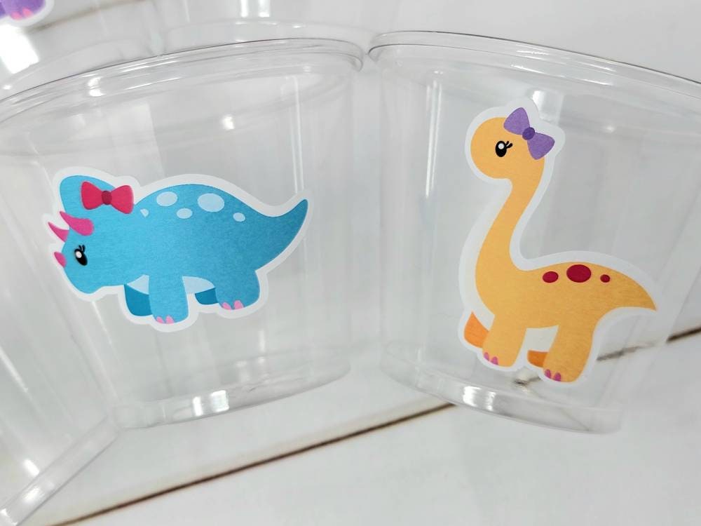 DINOSAUR PARTY CUPS - Girl Dinosaur Party Cups Girl Dinosaur Decorations Dinosaur Party Decorations Dinosaur Birthday Girl Dinosaur Party