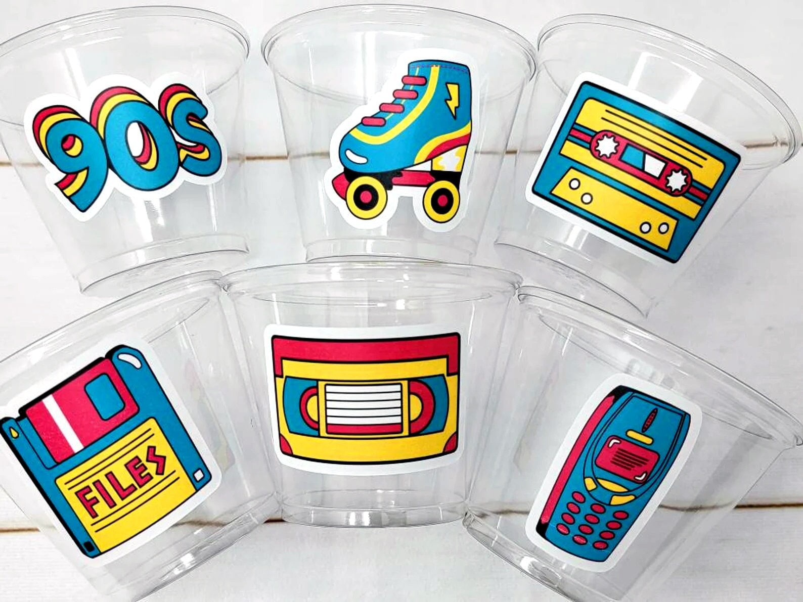 I Love the 90'S PARTY CUPS - 90's Birthday Cups 90's Party Cups 90's Decorations 90's Birthday Party 90's Birthday Party Decorations 90s 80s