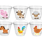 FARM PARTY CUPS - Farm Cups Farm Animal Cups Farm First Birthday Farm Baby Shower Barnyard Party Farm Birthday Decorations Farm Farm Favors