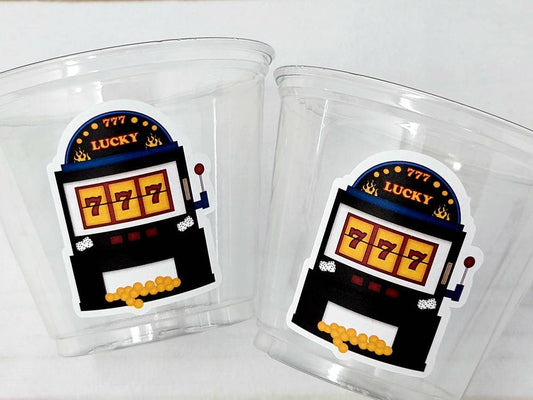 CASINO PARTY CUPS - Casino Cups Casino Birthday Casino Party Slot Machine Cups Slots Slot Party Decorations Casino Birthday Party Decoration