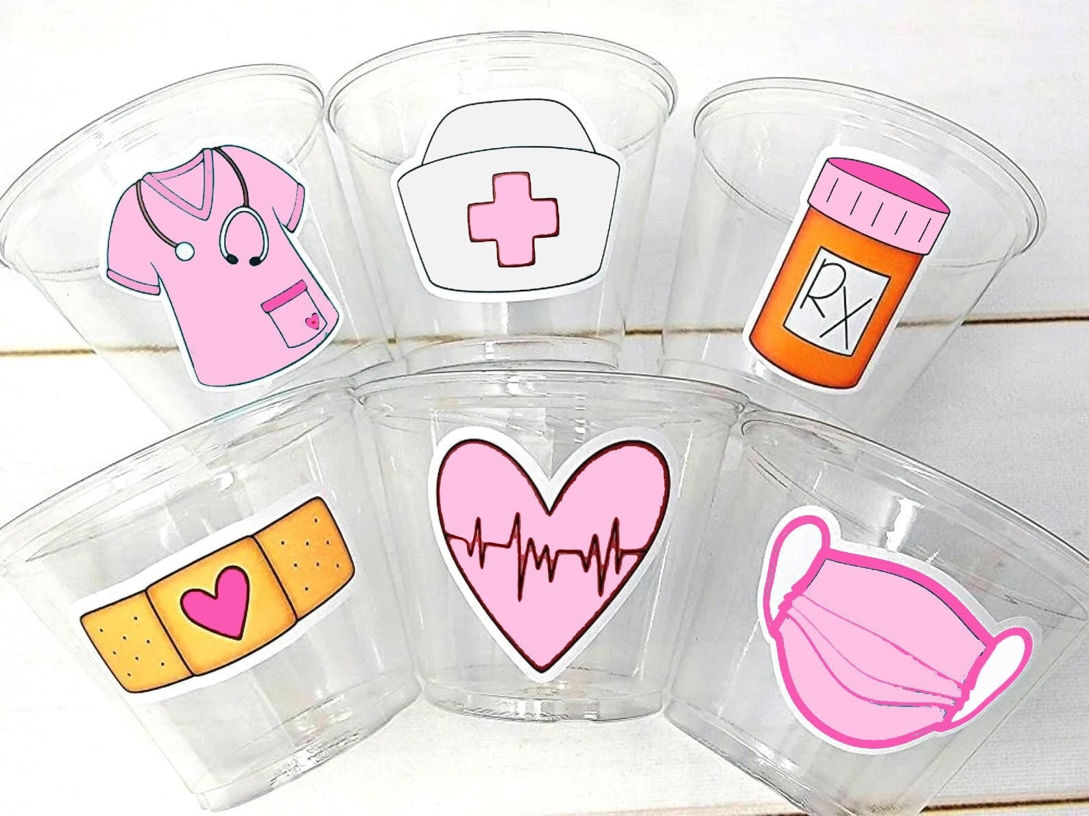 NURSING PARTY CUPS - Doctor Party Cups Nurse Party Cups Nursing Party Rn Party Decorations Medical School Party Nurse Graduation Party Meds