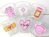 NURSING PARTY CUPS - Doctor Party Cups Nurse Party Cups Nursing Party Rn Party Decorations Medical School Party Nurse Graduation Party Meds
