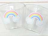 RAINBOW PARTY CUPS - Rainbow Cups Rainbow Decorations Rainbow Birthday Rainbow Party Rainbow Party Favors Rainbow Baby Shower Pastel Rainbow