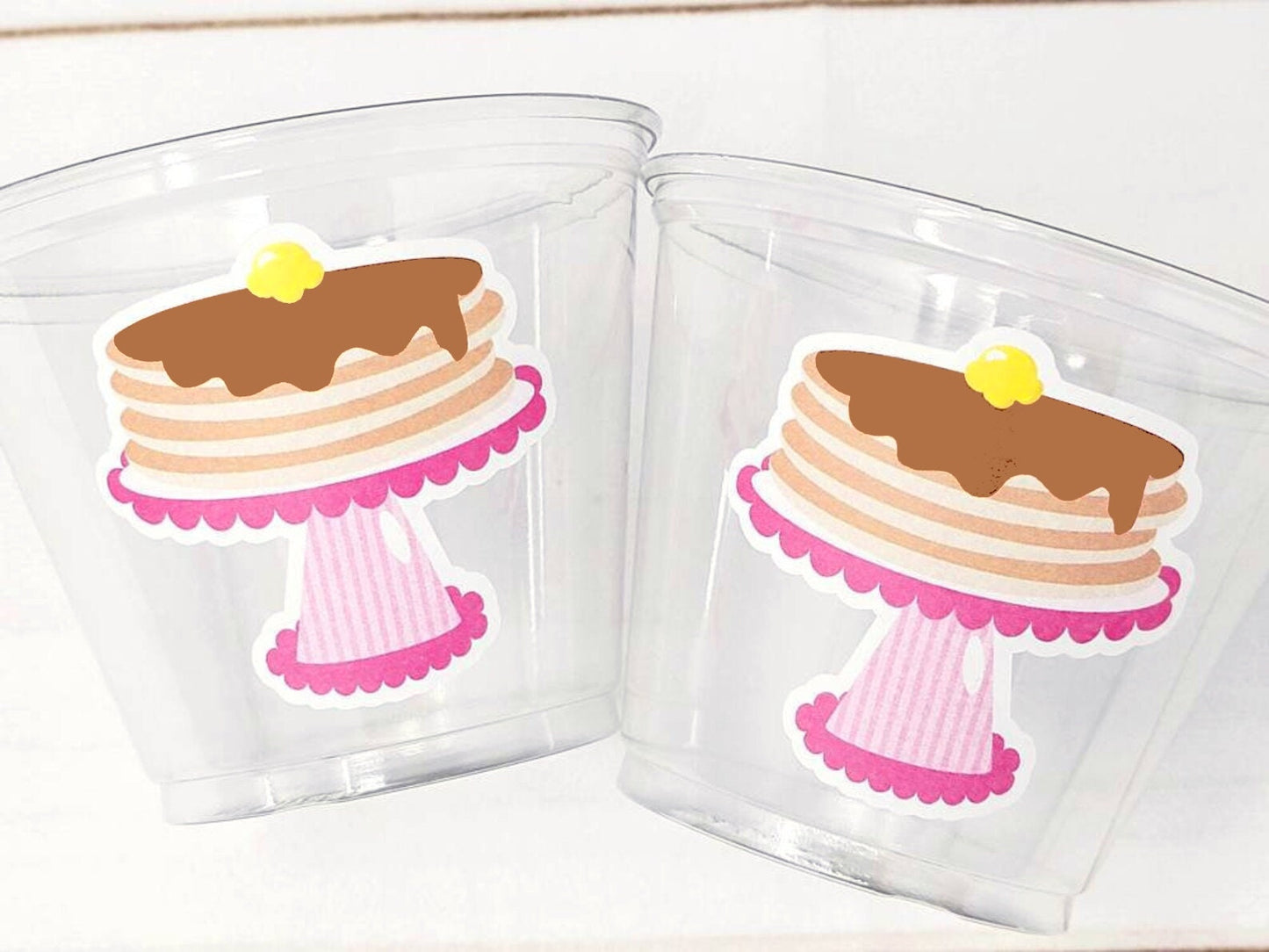 Pancake Party Cups, Pancake Treat Cups, Pancake Birthday, Pancake Party, Pancake Party Favors, Pancakes and Pajamas