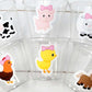 GIRL FARM PARTY Cups - Girl Farm Cups Farm Animal Cups Farm First Birthday Farm Baby Shower Barnyard Party Farm Birthday Decorations Farm