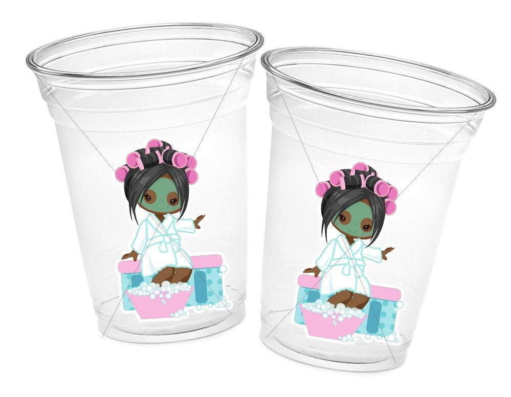 SPA PARTY CUPS - Spa Party Decorations Spa Party Supplies Spa Party Supplies Spa Birthday Party Spa Day Party Spa Day Birthday Spa Parties