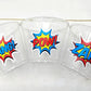 SUPERHERO PARTY CUPS - Superhero Cups Superhero Birthday Superhero Party Superhero Decorations Superhero Party Favors Superhero Decorations

May include: Three clear plastic cups with red, yellow, and blue comic book style stickers. The stickers have the words &#39;Bang!&#39; &#39;Pow!&#39; and &#39;Zap!&#39; on them.